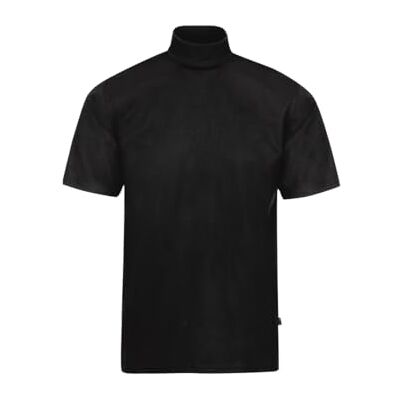 537209-008 Trigema T-shirt ze stójką, czarny, XXL 537209-008 Trigema T-shirt ze stójką, czarny, XXL