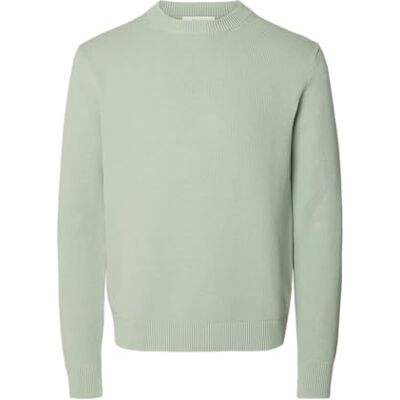 16092599-4884119 SELECTED MEN Slhdane Ls Knit Structure Crew Neck Noos, Aqua Gray, XXL 16092599-4884119 SELECTED MEN Slhdane Ls Knit Structure Crew Neck Noos, Aqua Gray, XXL