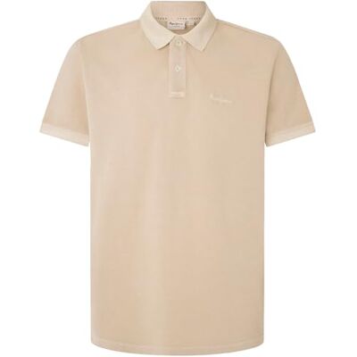 PM542099 Pepe Jeans Męska koszulka polo New Oliver Gd, beżowa (Base Beige), XS, Beżowy (Base Beige), XS PM542099 Pepe Jeans Męska koszulka polo New Oliver Gd, beżowa (Base Beige), XS, Beżowy (Base Beige), XS