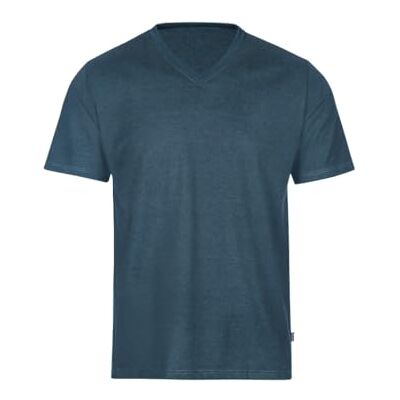 637203-643 Trigema T-shirt męski, Jeansy melanż, L 637203-643 Trigema T-shirt męski, Jeansy melanż, L