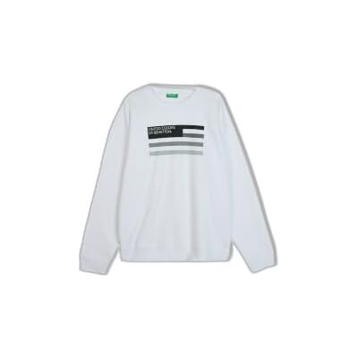 3J68U100F United Colors of Benetton Koszulka G/C M/L, Biały 910, M 3J68U100F United Colors of Benetton Koszulka G/C M/L, Biały 910, M