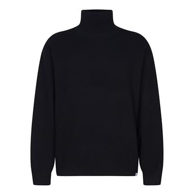 845751 Seidensticker Studio Sweter unisex – oversized fit – długi rękaw – uniwersalny – golf – mieszanka lnu i kaszmiru, czarny, S 845751 Seidensticker Studio Sweter unisex – oversized fit – długi rękaw – uniwersalny – golf – mieszanka lnu i kaszmiru, czarny, S