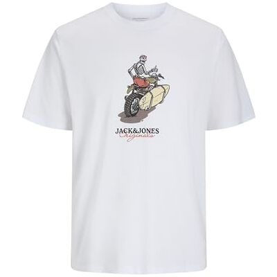 12276247-4743789 JACK & JONES Koszulka męska Jorskull Coast Tee SS Crew Neck, Bright White, S 12276247-4743789 JACK & JONES Koszulka męska Jorskull Coast Tee SS Crew Neck, Bright White, S