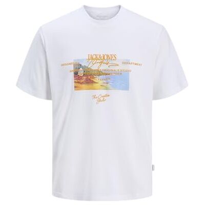 12276919-4754639 JACK & JONES Koszulka męska Joralmeria Stamp Tee SS Crew Neck, Bright White, XL 12276919-4754639 JACK & JONES Koszulka męska Joralmeria Stamp Tee SS Crew Neck, Bright White, XL