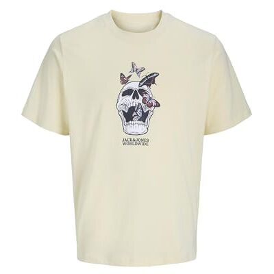 12276247-4744287 JACK & JONES Koszulka męska Jorskull Coast Tee SS Crew Neck, Podwójny krem, S 12276247-4744287 JACK & JONES Koszulka męska Jorskull Coast Tee SS Crew Neck, Podwójny krem, S