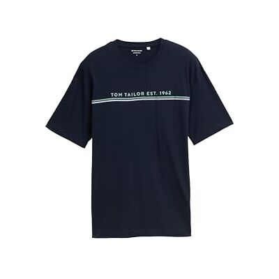 1049336 TOM TAILOR T-shirt męski, 10668 Sky Captain Blue, XS 1049336 TOM TAILOR T-shirt męski, 10668 Sky Captain Blue, XS
