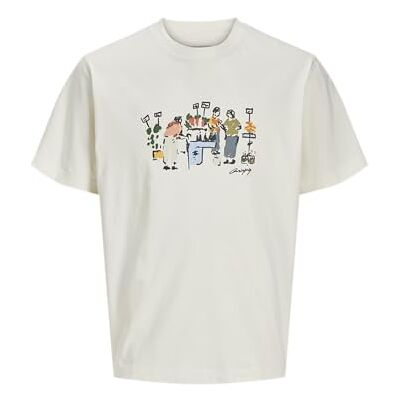 12273549-4706848 Jack & Jones Jormanchester Sketch Tee SS Crew Neck, Antique White, XL 12273549-4706848 Jack & Jones Jormanchester Sketch Tee SS Crew Neck, Antique White, XL