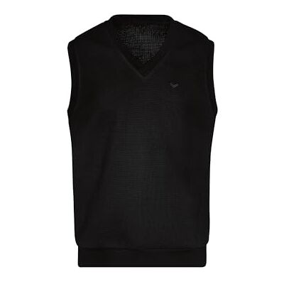 619401 TRIGEMA Sweter o wyglądzie waflowym, czarny, XL 619401 TRIGEMA Sweter o wyglądzie waflowym, czarny, XL
