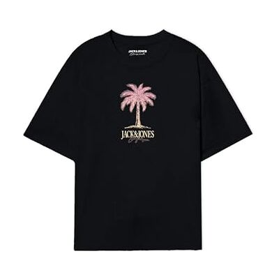 12281806-4812111 JACK & JONES Koszulka męska Joralmeria Ss Crew Neck FST, czarny, S 12281806-4812111 JACK & JONES Koszulka męska Joralmeria Ss Crew Neck FST, czarny, S