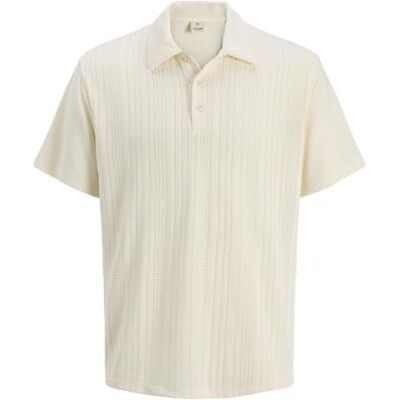 12276313-4751038 JACK & JONES Męska koszulka polo Jprbluasher SS, Mleczko Almond, M 12276313-4751038 JACK & JONES Męska koszulka polo Jprbluasher SS, Mleczko Almond, M