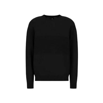 6DZM6J Armani Exchange Męski sweter The Grid, Sustainable, Reverse Jersey Link Stitch, czarny, XS 6DZM6J Armani Exchange Męski sweter The Grid, Sustainable, Reverse Jersey Link Stitch, czarny, XS