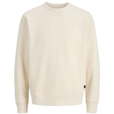 12288927-4902228 JACK & JONES Jjedover Classic Sweat Crew Neck Sn, Antique White, XXL 12288927-4902228 JACK & JONES Jjedover Classic Sweat Crew Neck Sn, Antique White, XXL