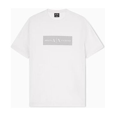 XM002472 Armani Exchange Men's 3D Printed Big Front Logo T-shirt, biały, M XM002472 Armani Exchange Men's 3D Printed Big Front Logo T-shirt, biały, M