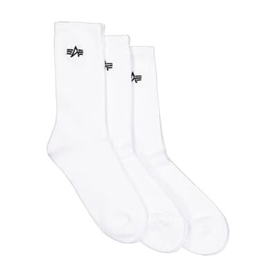 156986 Alpha Industries Uniseks Basic 3 Pack Skarpety White 39/42 156986 Alpha Industries Uniseks Basic 3 Pack Skarpety White 39/42