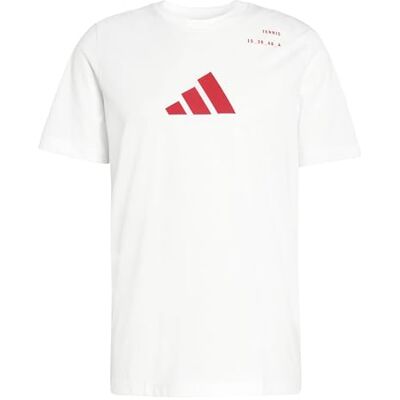KB9451 adidas heren TENNIS CATEGORY GRAPHIC T-SHIRT, white/pure ruby, XXL KB9451 adidas heren TENNIS CATEGORY GRAPHIC T-SHIRT, white/pure ruby, XXL