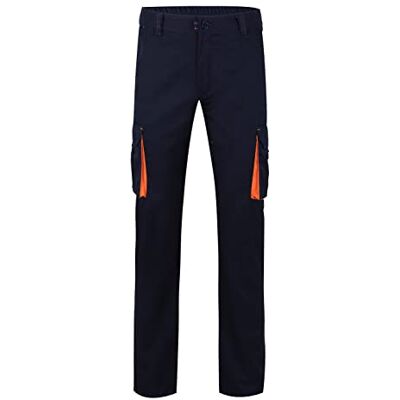 103024S_61/16_40 VELILLA spodnie Stretch Bicolor Wiele kieszeni Kolor Czarno-Czerwony Rozmiar 46 Unisex Dorosły, Niebieski Navy I Pomarańczowy, 38 103024S_61/16_40 VELILLA spodnie Stretch Bicolor Wiele kieszeni Kolor Czarno-Czerwony Rozmiar 46 Unisex Dorosły, Niebieski Navy I Pomarańczowy, 38