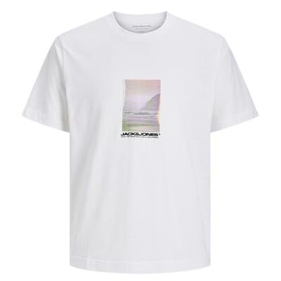 12276525-4751274 JACK & JONES Jcosago Photo Slub Tee Ss Crew Neck męska koszulka, Bright White, L 12276525-4751274 JACK & JONES Jcosago Photo Slub Tee Ss Crew Neck męska koszulka, Bright White, L