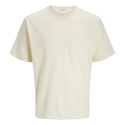 12277675-4762489 JACK & JONES Koszulka męska Jorhydra Stitch Tee SS Crew Neck, Antique White, XS 12277675-4762489 JACK & JONES Koszulka męska Jorhydra Stitch Tee SS Crew Neck, Antique White, XS