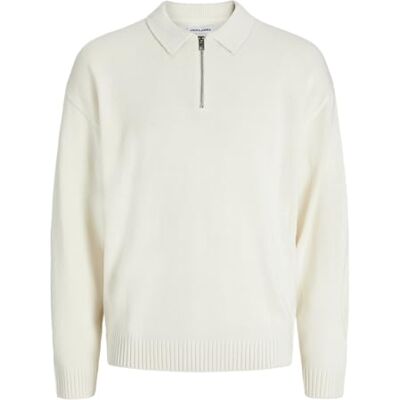 12278968-4787072 Jjeurban Jack Knit Polo Ls Ln, Sea Salt, M 12278968-4787072 Jjeurban Jack Knit Polo Ls Ln, Sea Salt, M