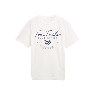 1046715 TOM TAILOR T-shirt męski, 10332 – Off White, XS 1046715 TOM TAILOR T-shirt męski, 10332 – Off White, XS