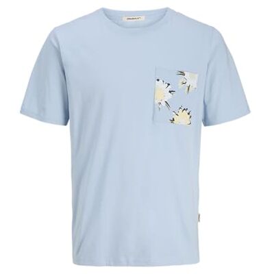 12282152-4816864 JACK & JONES Jortavira AOP Pocket Tee Ss Crew N Pls męska koszulka, Skyway, 5XL 12282152-4816864 JACK & JONES Jortavira AOP Pocket Tee Ss Crew N Pls męska koszulka, Skyway, 5XL