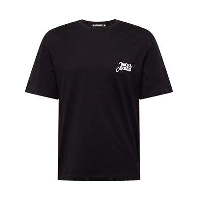 12255518 Jack & Jones JORARUBA AOP Back Tee SS Crew, czarny, XS 12255518 Jack & Jones JORARUBA AOP Back Tee SS Crew, czarny, XS