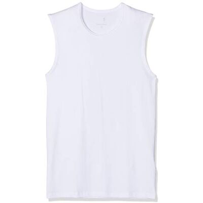 242492-1 Seidensticker Męski T-shirt Regular Fit Uni Okrągły dekolt Bez rękawów Stretch, biały (biały 01), M 242492-1 Seidensticker Męski T-shirt Regular Fit Uni Okrągły dekolt Bez rękawów Stretch, biały (biały 01), M