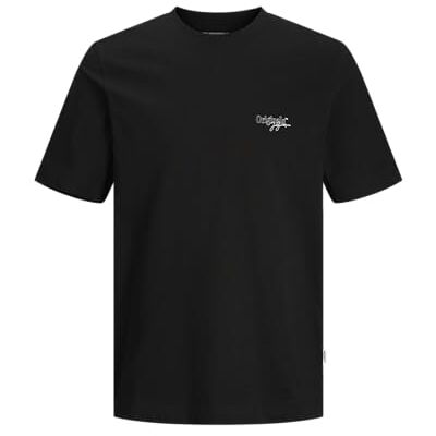 12265837 JACK & JONES Joreaton Blur Tee Ss Crew Neck T-shirt męski, czarny, S 12265837 JACK & JONES Joreaton Blur Tee Ss Crew Neck T-shirt męski, czarny, S