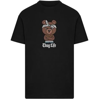 MT3805 Mister Tee Męski T-shirt Bandana Bear Sketch Tee, swobodny męski T-shirt z nadrukiem z przodu, 100% bawełna, rozmiary XS 5XL MT3805 Mister Tee Męski T-shirt Bandana Bear Sketch Tee, swobodny męski T-shirt z nadrukiem z przodu, 100% bawełna, rozmiary XS 5XL