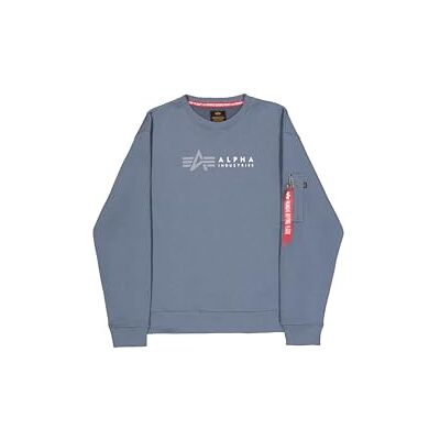 118312 Alpha Industries Mężczyźni Label Sweter Denim Blue XS 118312 Alpha Industries Mężczyźni Label Sweter Denim Blue XS