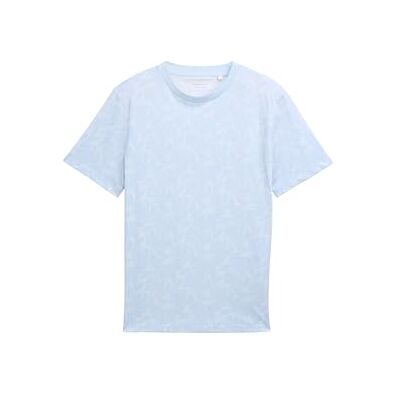 1046128 TOM TAILOR Denim T-shirt męski, 38007 Blue Tropical Leaf Print, XS 1046128 TOM TAILOR Denim T-shirt męski, 38007 Blue Tropical Leaf Print, XS