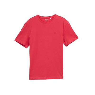 1046962 TOM TAILOR T-shirt męski, 31045 Soft Berry Red, XS 1046962 TOM TAILOR T-shirt męski, 31045 Soft Berry Red, XS