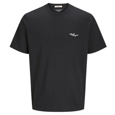 12282137-4816104 JACK & JONES Koszulka męska Joralmeria Back Tee SS Crew Neck Pls, czarny, 4XL 12282137-4816104 JACK & JONES Koszulka męska Joralmeria Back Tee SS Crew Neck Pls, czarny, 4XL