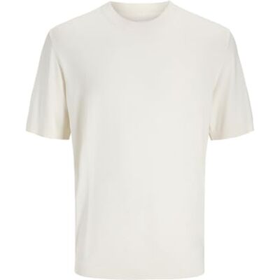 12275451-4749167 JACK & JONES Jprccwilliam Knit Crew Neck Ss Sn męskie, Cloud Dancer, S 12275451-4749167 JACK & JONES Jprccwilliam Knit Crew Neck Ss Sn męskie, Cloud Dancer, S