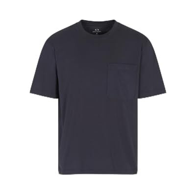 XM001072AF16283UB101 Armani Exchange Koszulka męska Pocket Text Logo Tee T-Shirt, granatowy (Deep Navy), L XM001072AF16283UB101 Armani Exchange Koszulka męska Pocket Text Logo Tee T-Shirt, granatowy (Deep Navy), L