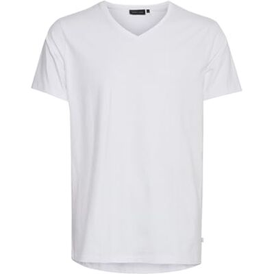 CSF0027001000002 CASUAL FRIDAY Męski T-shirt Lincoln z dekoltem w serek, 50104 / Bright White, M CSF0027001000002 CASUAL FRIDAY Męski T-shirt Lincoln z dekoltem w serek, 50104 / Bright White, M