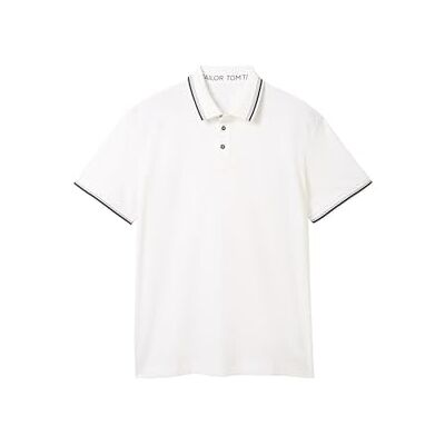 1041795 TOM TAILOR Męska koszulka polo Basic Piqué, 20000 – biały, M 1041795 TOM TAILOR Męska koszulka polo Basic Piqué, 20000 – biały, M