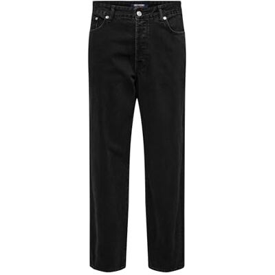 22032619-4687483 ONLY & SONS Onsfive Baggy Black 2619 Tai DNM, czarny denim, 36W / 32L 22032619-4687483 ONLY & SONS Onsfive Baggy Black 2619 Tai DNM, czarny denim, 36W / 32L