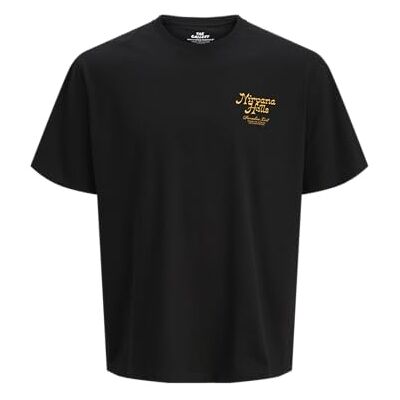 12275399-4731305 JACK & JONES Koszulka męska Jorparallel Tee SS Crew Neck Tg, czarny, XL 12275399-4731305 JACK & JONES Koszulka męska Jorparallel Tee SS Crew Neck Tg, czarny, XL