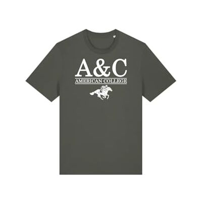 ACS25T5 KAKI S AMERICAN COLLEGE USA Męska koszulka khaki Rozmiar S Decontract, Khaki, S ACS25T5 KAKI S AMERICAN COLLEGE USA Męska koszulka khaki Rozmiar S Decontract, Khaki, S