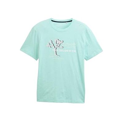 1046720 TOM TAILOR T-shirt męski, 37311 miętowo-zielone białe paski, XS 1046720 TOM TAILOR T-shirt męski, 37311 miętowo-zielone białe paski, XS