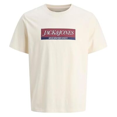 12283628-4829732 JACK & JONES Jorinwood Block Branding Tee SS Cn, Antique White, XS 12283628-4829732 JACK & JONES Jorinwood Block Branding Tee SS Cn, Antique White, XS