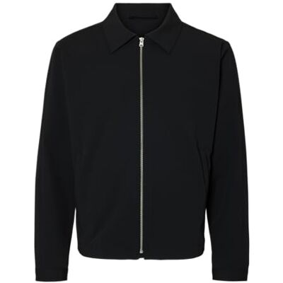 16089950 SELETED HOMME SLHLIAM Zip Jacket Flex B NOOS kurtka męska, czarna, M, czarny, M 16089950 SELETED HOMME SLHLIAM Zip Jacket Flex B NOOS kurtka męska, czarna, M, czarny, M