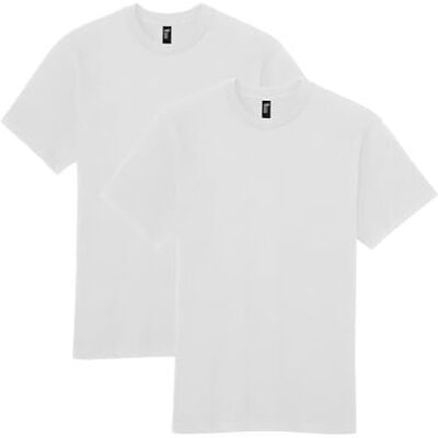 H000 Gildan Koszulka męska (2 sztuki), Biały (2-pak), XXL H000 Gildan Koszulka męska (2 sztuki), Biały (2-pak), XXL