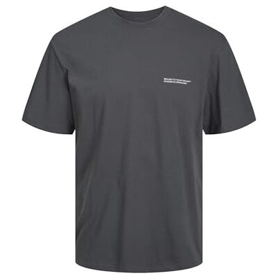 12240122 JACK & JONES Męski T-shirt z nadrukiem, okrągły dekolt, asfaltowy, L 12240122 JACK & JONES Męski T-shirt z nadrukiem, okrągły dekolt, asfaltowy, L