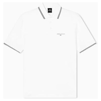 XM000993AF10361U0009 Armani Exchange Męska koszulka polo z krótkim tekstem, Off White, L XM000993AF10361U0009 Armani Exchange Męska koszulka polo z krótkim tekstem, Off White, L