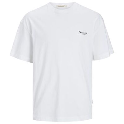 12256254 JACK & JONES Jormykonos Geo Tee Ss Crew Neck Ln T-shirt męski, Bright White, L 12256254 JACK & JONES Jormykonos Geo Tee Ss Crew Neck Ln T-shirt męski, Bright White, L