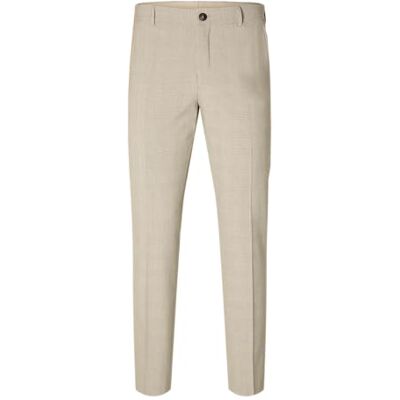 16092556 SELETED HOMME Męskie spodnie Slhslim-Liam Sand Check TRS Flex Noos, Piaskowy/Checks: Brown, 42 16092556 SELETED HOMME Męskie spodnie Slhslim-Liam Sand Check TRS Flex Noos, Piaskowy/Checks: Brown, 42
