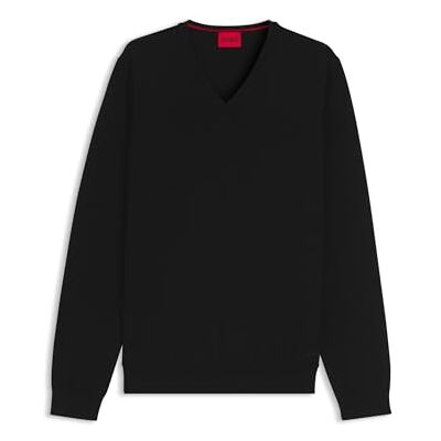 50474172 HUGO Men's San Vredo-M Sweater, Black1, S 50474172 HUGO Men's San Vredo-M Sweater, Black1, S
