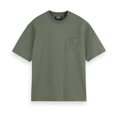 181290 Scotch & Soda Seasonal Core Luźny krój 3 Crosses Pocket T-shirt, Tymianek 301, S 181290 Scotch & Soda Seasonal Core Luźny krój 3 Crosses Pocket T-shirt, Tymianek 301, S